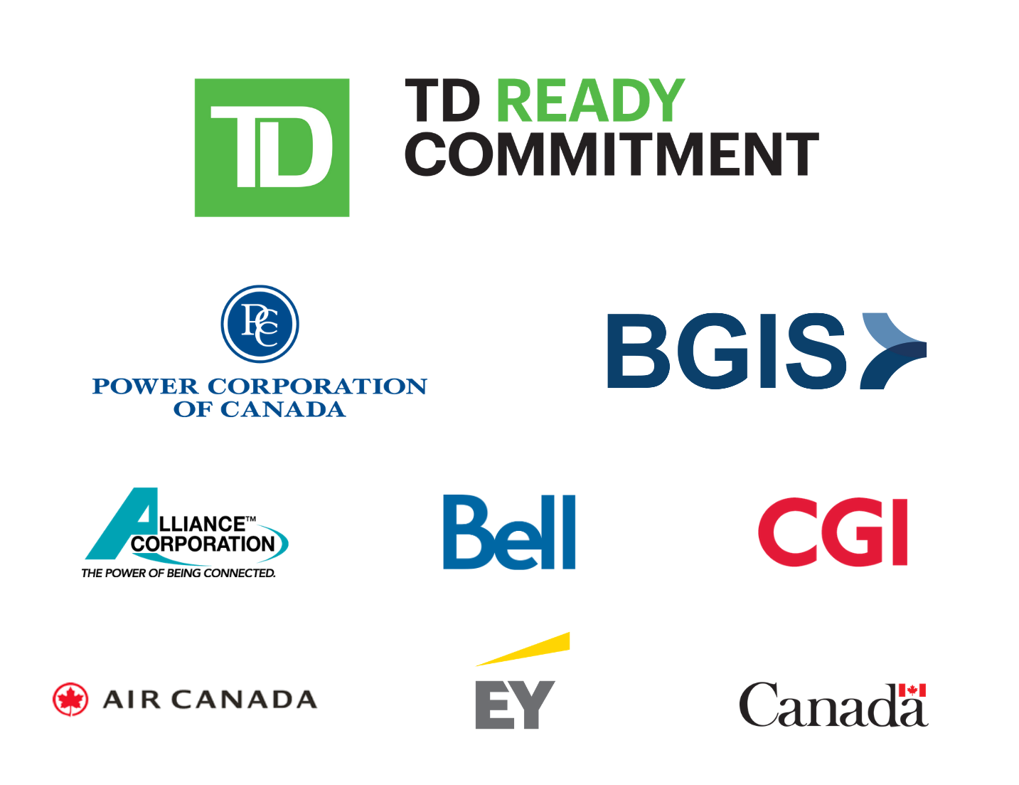 TD Ready Commitment - Power Corporation of Canada - BGIS - Alliance Corporation - Bell - CGI - Air Canada - EY - Global Affairs Canada